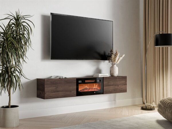 TV stolek/skříňka s krbem Sodinke 180 EF, Barva: Ořech warmia 5903211530135