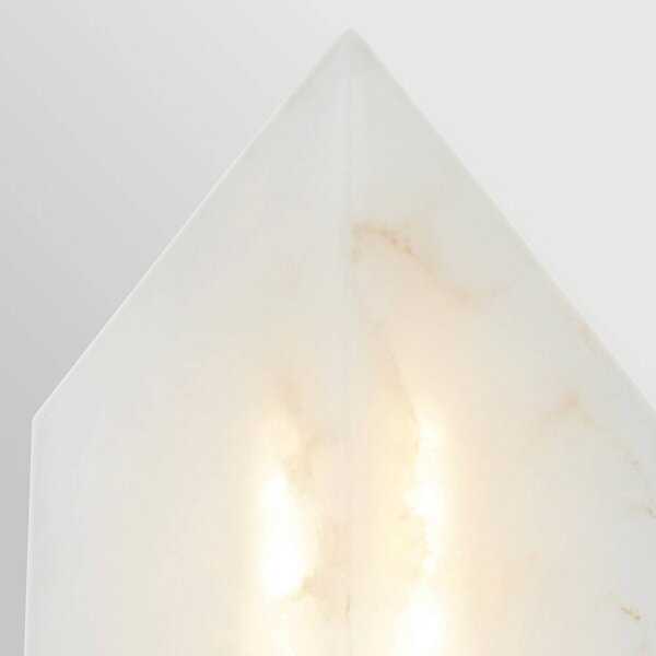 Quintiesse LED nástěnné světlo CAESAR, starý mosaz, výška 31 cm kov/alabaster, stmívatelný, Bronz / starožitná mosaz, Obývací pokoj / jídelna, kov, Moderní, Nástěnné svítidlo