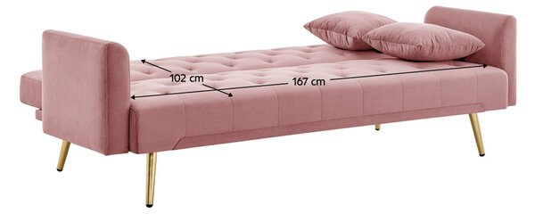 Rozkládací pohovka Acomodarse 1 (růžová)
