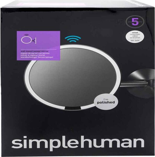Simplehuman Senzorové zrcadlo 20 cm Kosmetické zrcadlo Nástěnné zrcadlo Zrcadlo ST3016