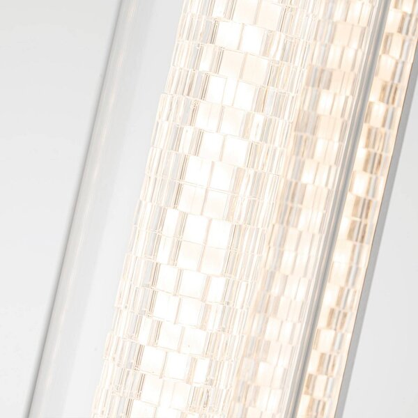 Quintiesse LED nástěnné světlo ESPADA, leštěný chrom Šířka 70 cm Kov IP44, stmívatelný, Chrom / stříbro, Koupelna, Hliník, Moderní