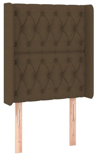 Box spring postel s matrací a LED tmavě hnědá 80x200 cm textil 3138512