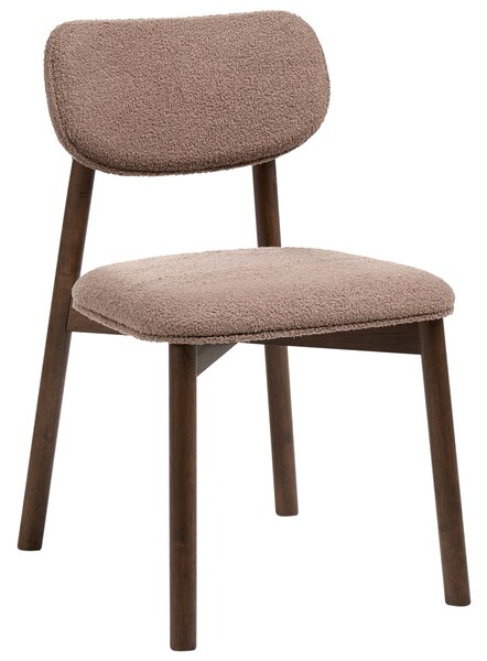 Sada 2 jídelních židlí MILLS Buklé Hnědá/Taupe