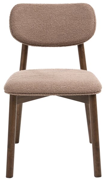 Sada 2 jídelních židlí MILLS Buklé Hnědá/Taupe