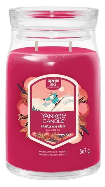 Yankee Candle - Vonná svíčka SANTA ON SKIS velká 567g 60-90 hod