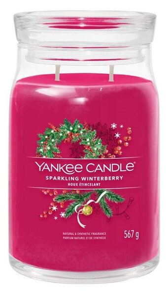 Yankee Candle - Vonná svíčka SPARKLING WINTERBERRY velká 567g 60-90 hod