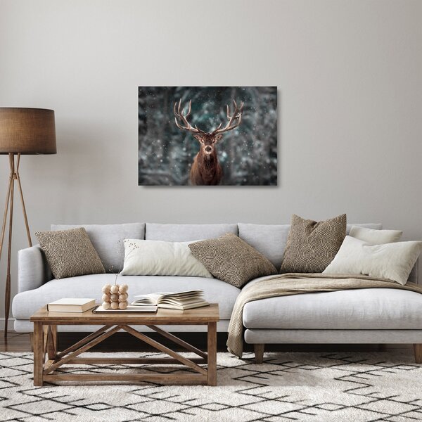 Skleněný obraz - Majestátnost jelena (70x50 cm)