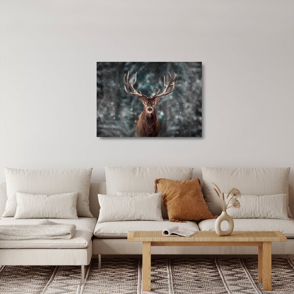Skleněný obraz - Majestátnost jelena (70x50 cm)