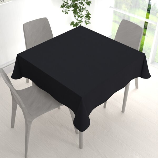 Biante Čtvercový bavlněný saténový ubrus ST-006 Černý 80x80 cm