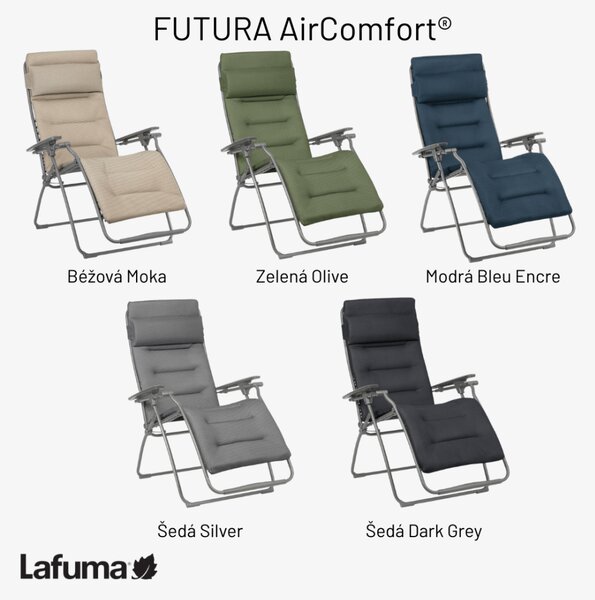 Zvýhodněná sada 2026: 2x Relaxační křeslo FUTURA BeComfort šedá Silver (vel. standard a XL)