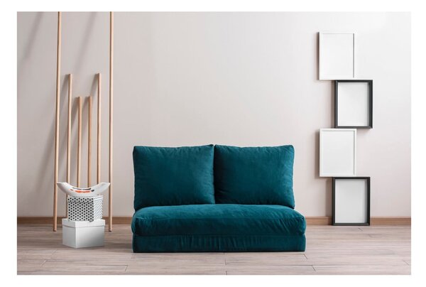 Rozkládací pohovka v petrolejové barvě 120 cm Taida – Balcab Home