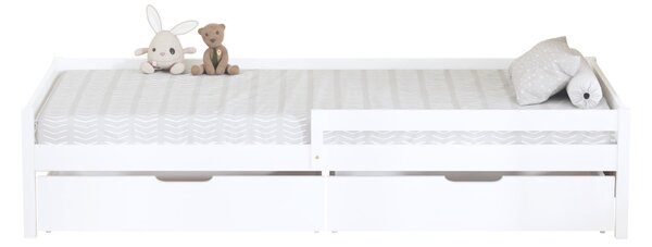 Dětská postel 90 x 200 cm Murmuro 1 (bílá) (s roštem) (s úl. prostorem)