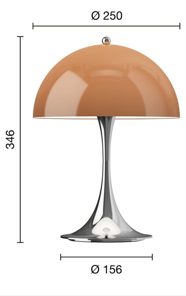 LOUIS POULSEN Přenosná lampa Panthella 250, Original Opal brown