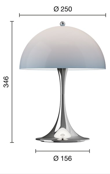 LOUIS POULSEN Přenosná lampa Panthella 250, Original Opal blue grey