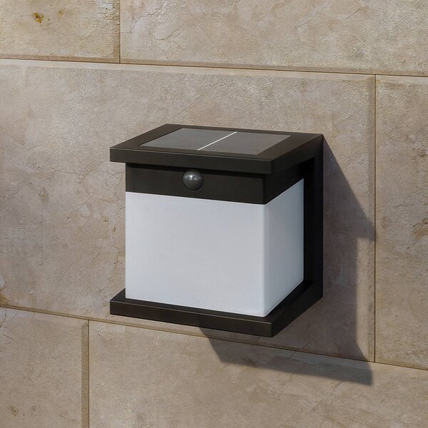 Philips Solární nástěnné svítidlo LED Diara, černé, se senzorem, IP44, Černá, Plast