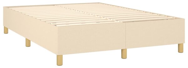 Box spring postel s matrací a LED krémová 140x190 cm textil 3138954