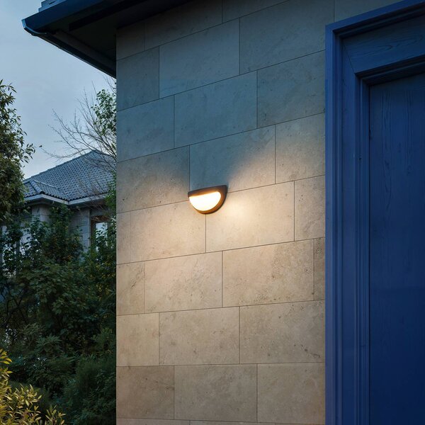 Philips LED solární nástěnné svítidlo Swyn, černé, se senzorem, IP44, Černá, Plast