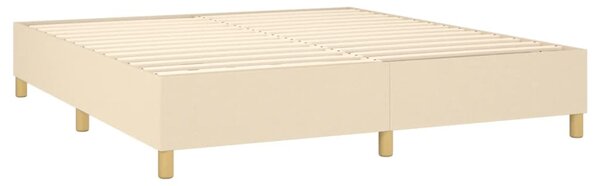 Box spring postel s matrací krémová 180x200 cm textil 3142598