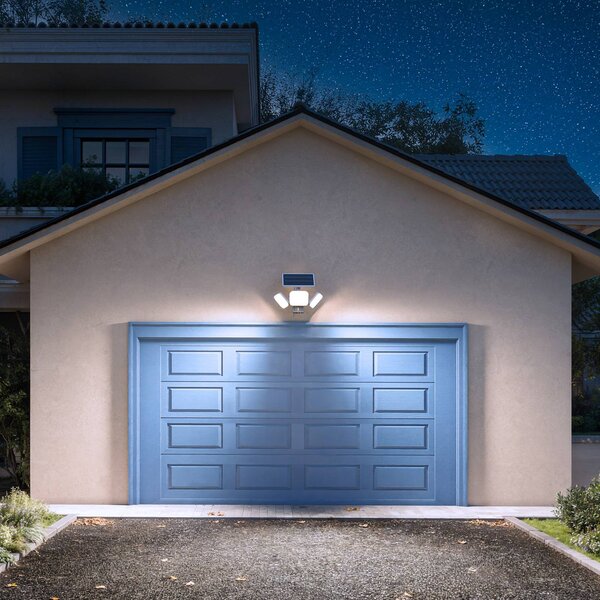 Philips Solární lampa Zyren, bílé, 5 000 K, senzor, IP65, Bílá / opál, Plast