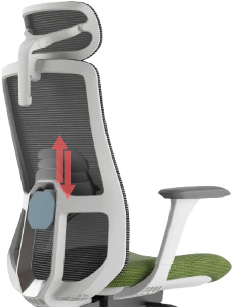 Ergonomická kancelářská židle MERCURY WISDOM ZELENÁ – síťovaná