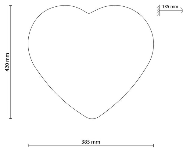 Dětské nástěnné svítidlo TK HEART 5925 bílá