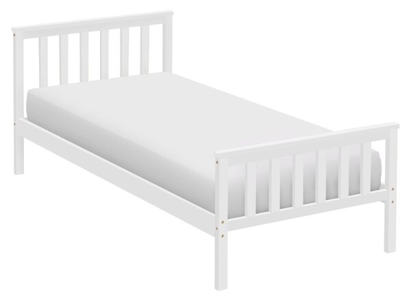 Jednolůžková postel 90 cm Adosadas 1 (bílá) (s roštem)