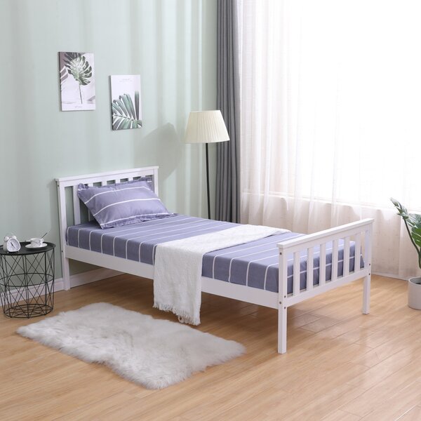 Jednolůžková postel 90 cm Adosadas 1 (bílá) (s roštem)
