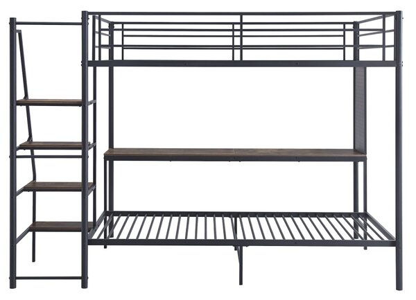 Patrová postel 90 cm Nacion 1 (černá) (s rošty)