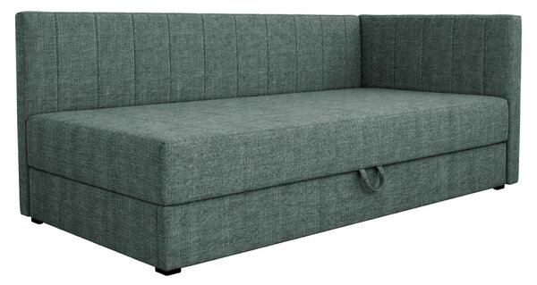 Jednolůžková postel (válenda) 90 cm Lavarse 1 (zelená) (s matrací) (s úl. prostorem)