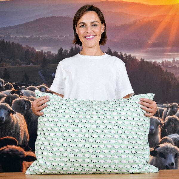 Bavlněné povlečení s ovečkami na produkty Besky Grunt (všechny velikosti) Varianta: na dětskou přikrývku o rozměru 90×140 cm