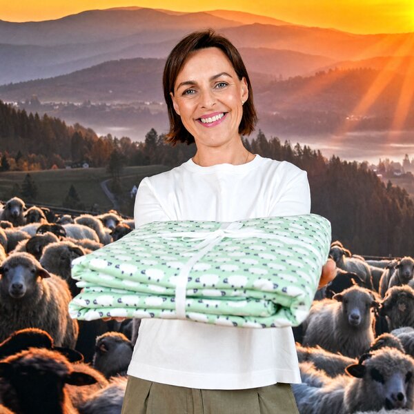 Bavlněné povlečení s ovečkami na produkty Besky Grunt (všechny velikosti) Varianta: na dětskou přikrývku o rozměru 90×140 cm
