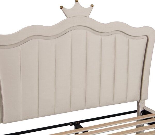 Manželská postel 140 cm Reinsercion 1 (béžová) (s roštem)