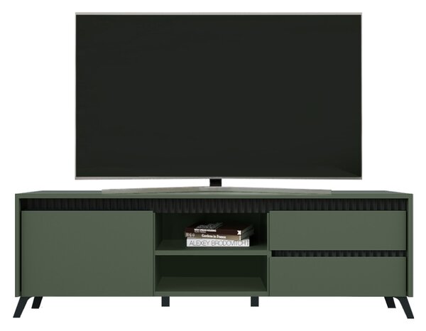 TV skříňka Lonchas 1 (kouřová zelená + černá)
