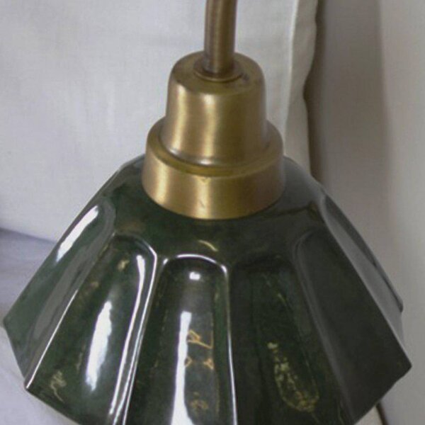 PR Home Nástěnné světlo Ester, zelené, výsuv 34 cm, kov, Zelená, Obývací pokoj / jídelna, kov, Vintage