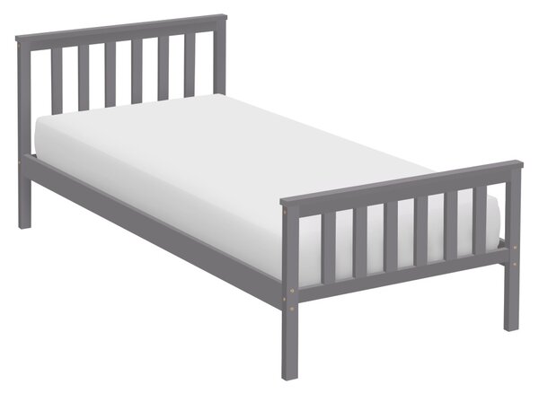 Jednolůžková postel 90 cm Adosadas 1 (šedá) (s roštem)