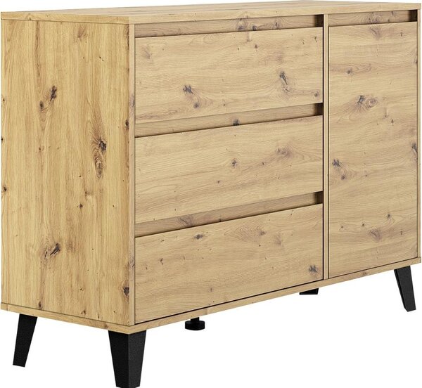 Kondela Jednodveová komoda se zásuvkou Bogan New 1D3S - dub artisan