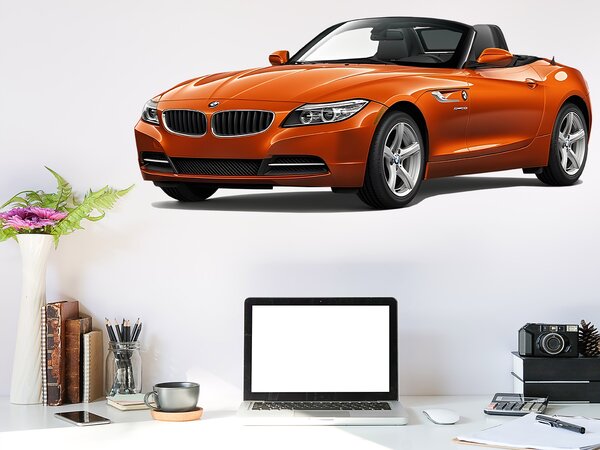 BMW Z4 textilní přelepitelná samolepka na zeď 47 x 21 cm