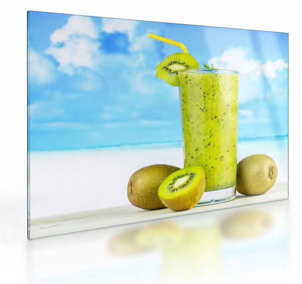 Skleněný obraz - kiwi smoothie (70x50 cm)