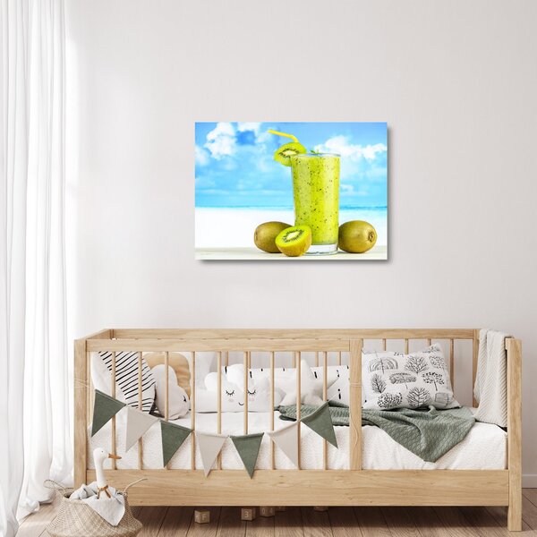 Skleněný obraz - kiwi smoothie (70x50 cm)