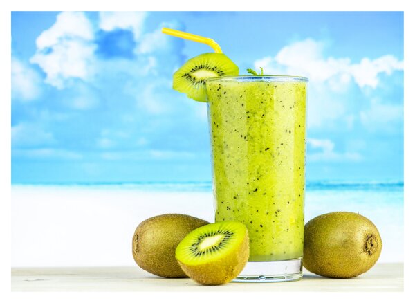 Skleněný obraz - kiwi smoothie (70x50 cm)