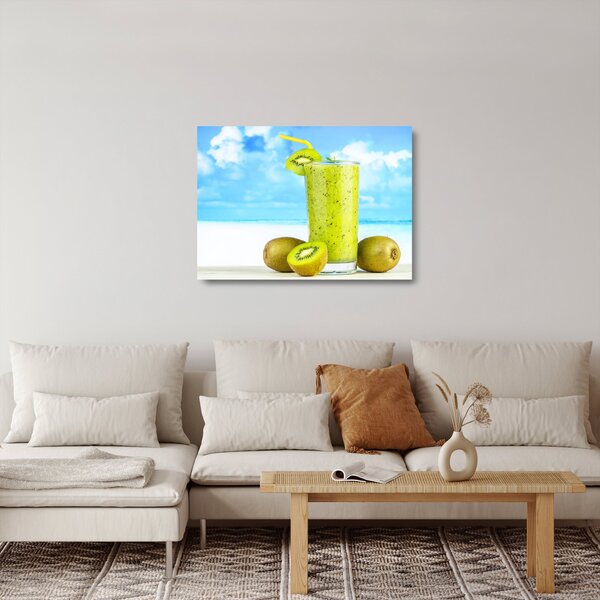 Skleněný obraz - kiwi smoothie (70x50 cm)