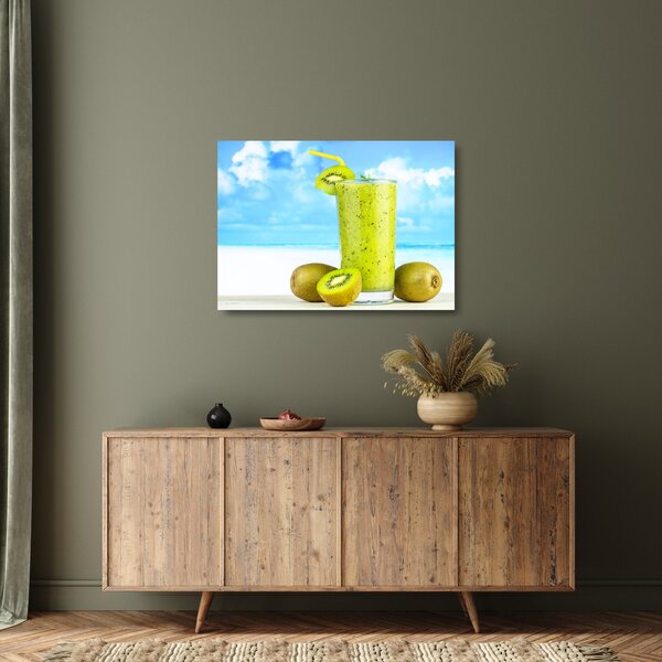 Skleněný obraz - kiwi smoothie (70x50 cm)