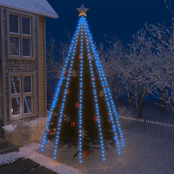 Světýlka na stromeček 500 modrých LED 500 cm dovnitř i ven