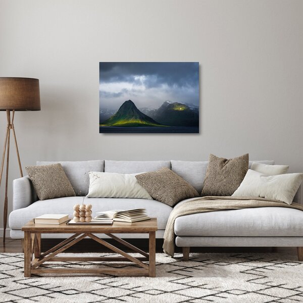 Skleněný obraz hor (70x50 cm)