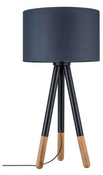Stolní lampa Paulmann Rurik (Ø 250 x 700 mm, 20 W, dřevo,šedá) PA 79635