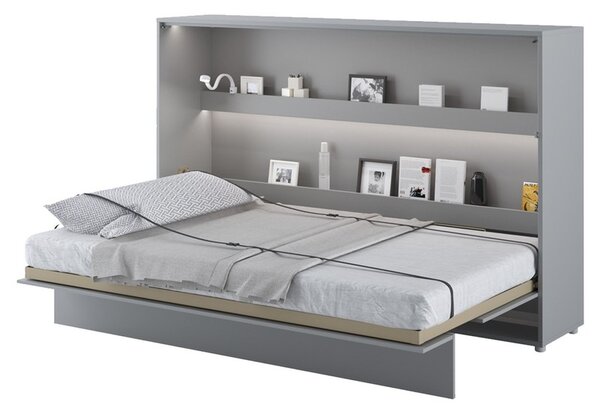 Sklápěcí postel BC-05 120x200 Bed-Concept, Rozměr postele: 120x200, Barva: bílá / bílý lesk, LED světlo s USB: bez LED světla s USB, Vnitřní osvětlení pod policemi: bez osvětlení políc 5902928397369