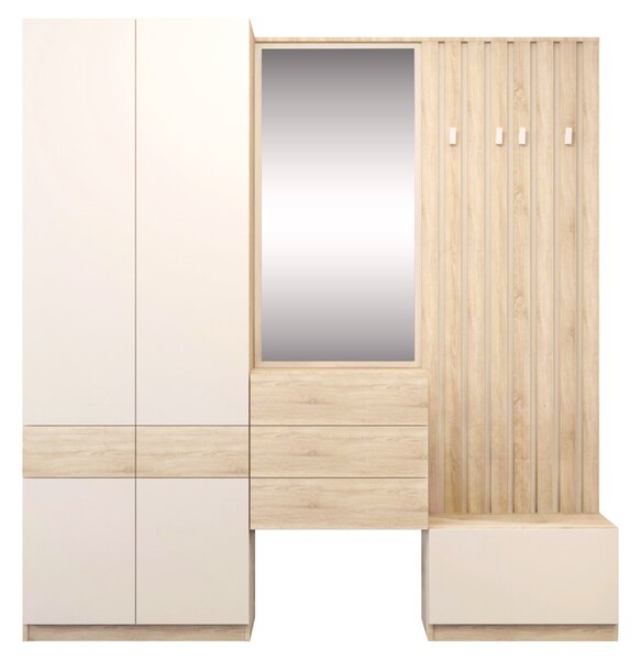 Věšákový panel Vendieron 1 (dub sonoma + kašmír)