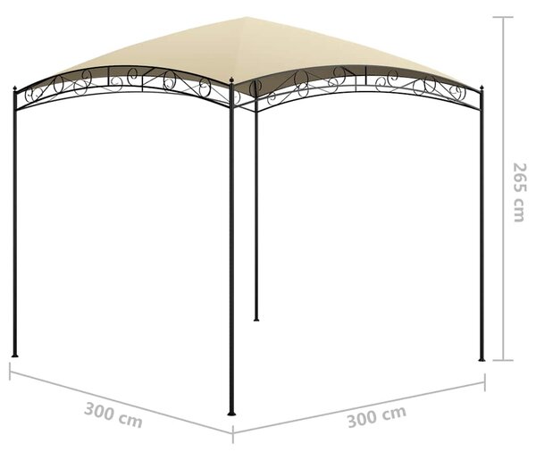 Altán 3 x 3 x 2,65 m krémový 180 g/m² 313906