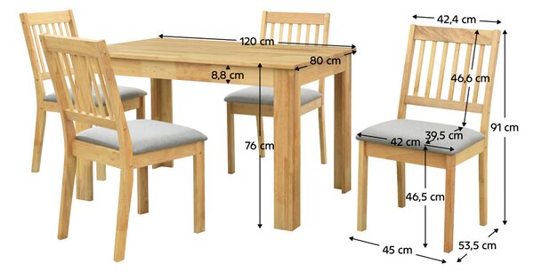 Jídelní set Termino 1 (přírodní) (pro 4 osoby)
