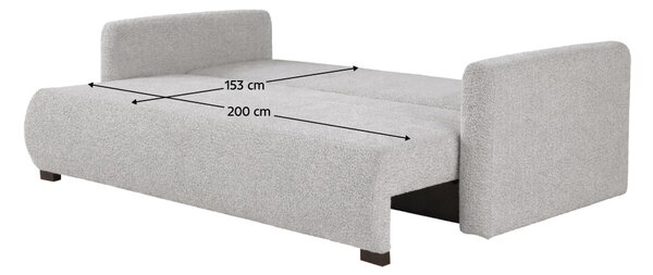 Rozkládací pohovka Agonica 1 (světle šedá) (s úl. prostorem)